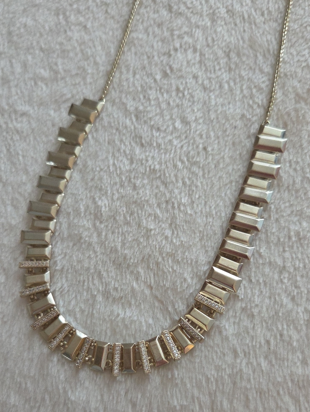 Kendra Scott Gold Faceted Bar Necklace with Pavé Accents